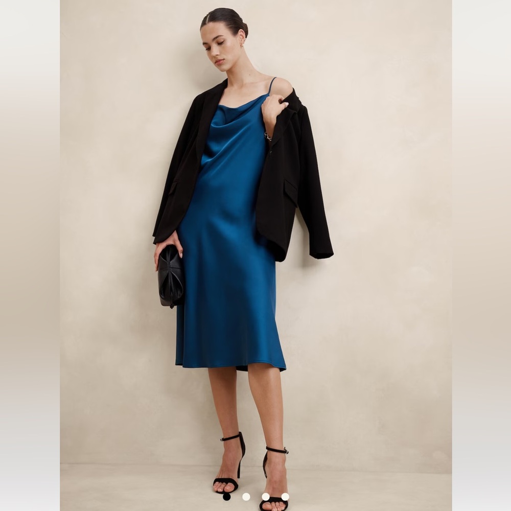 Banana Republic Satin Midi Slip Dress
